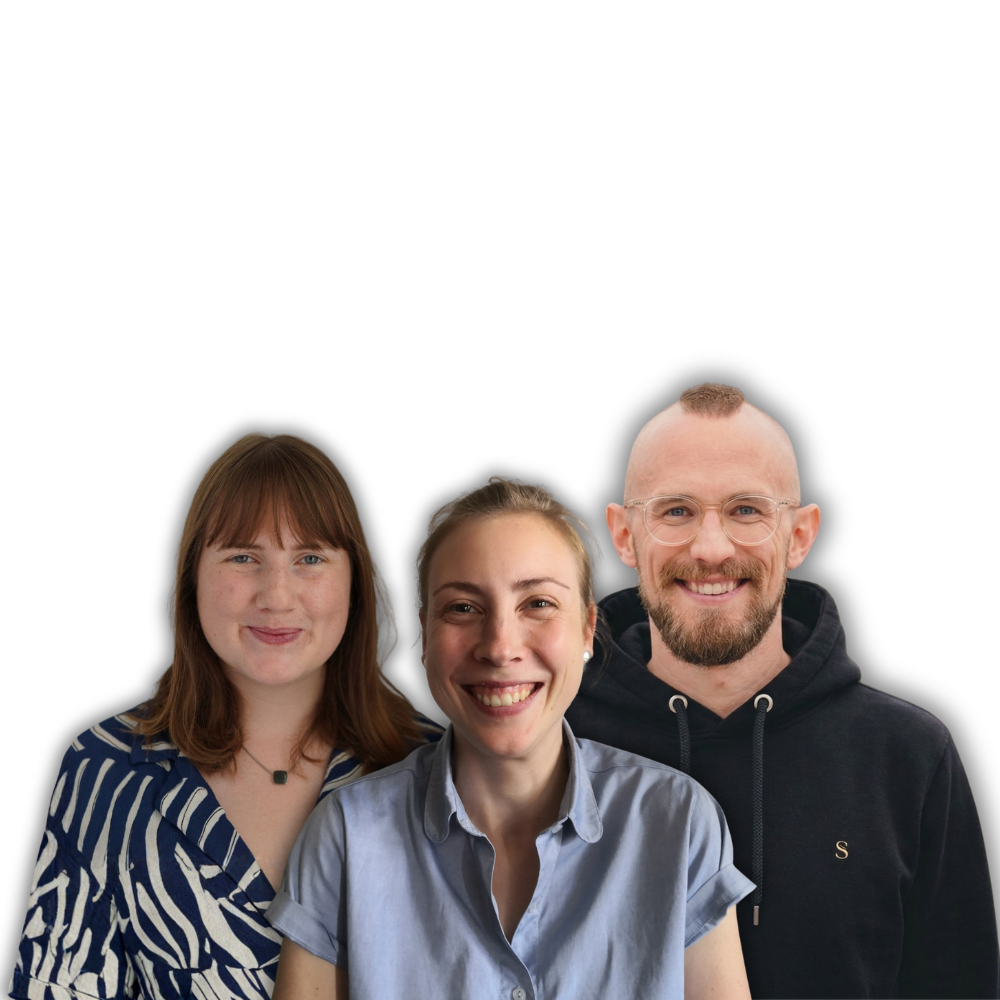 Das Marziplan-Team: Dominique Marzi, Katharina Delmenhorst und Lukas Marzi
